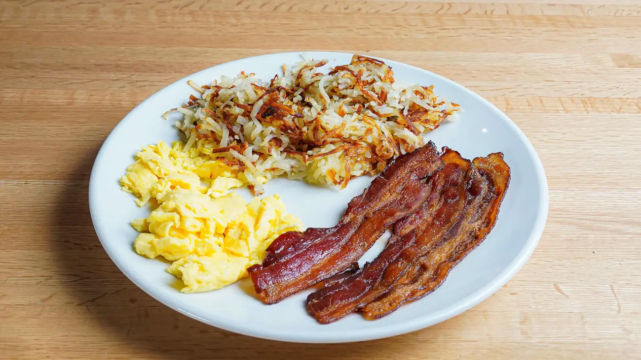 Classic American Breakfast with Bacon