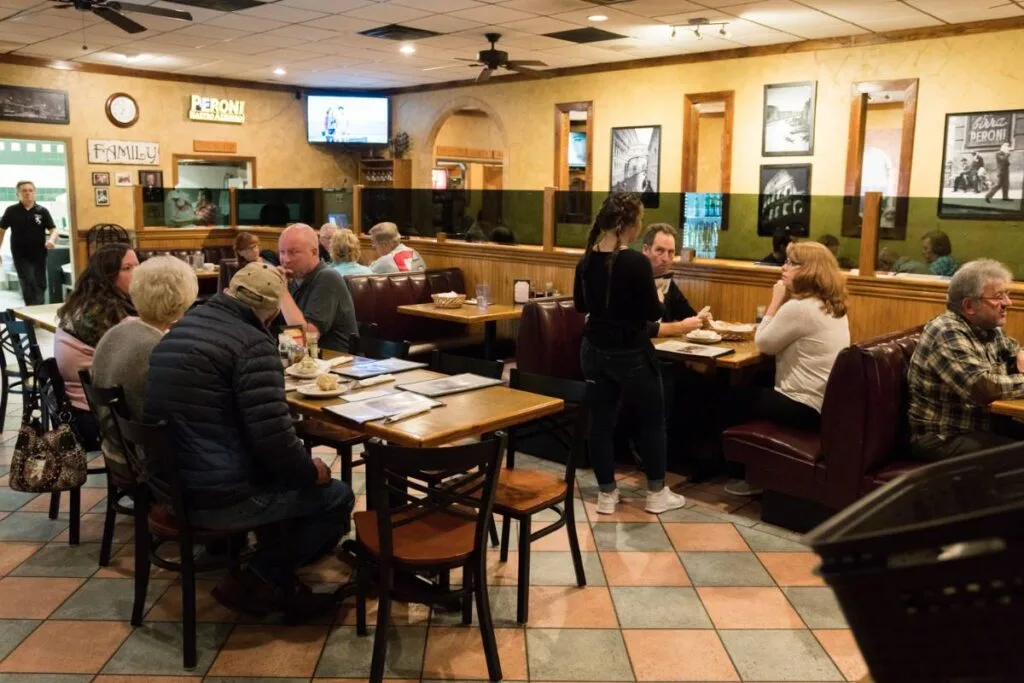 Clients enjoying their meal