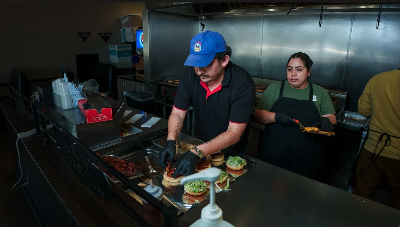 Flipping burgers