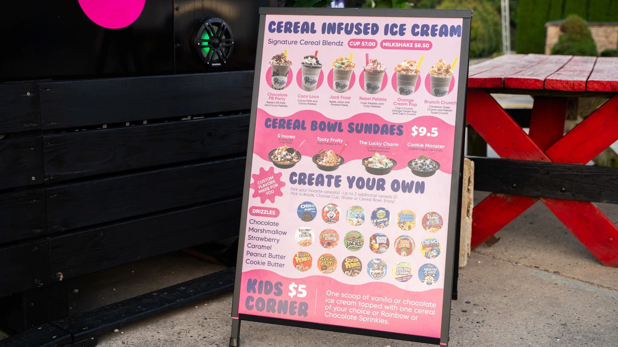 TrendyBlendz ice cream being served from truck